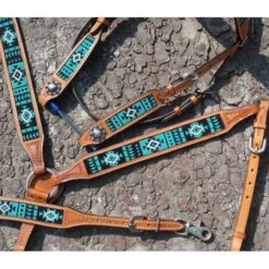 Showman Turquoise Beaded Inlay Breast Collar -Horseway Store 14029 5 2 04fc811e cee8 4cc3 b767 0e942cf2adbf