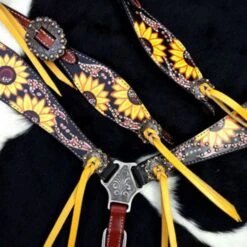 Sunflower Headstall And Breast Collar -Horseway Store 14260 4 1