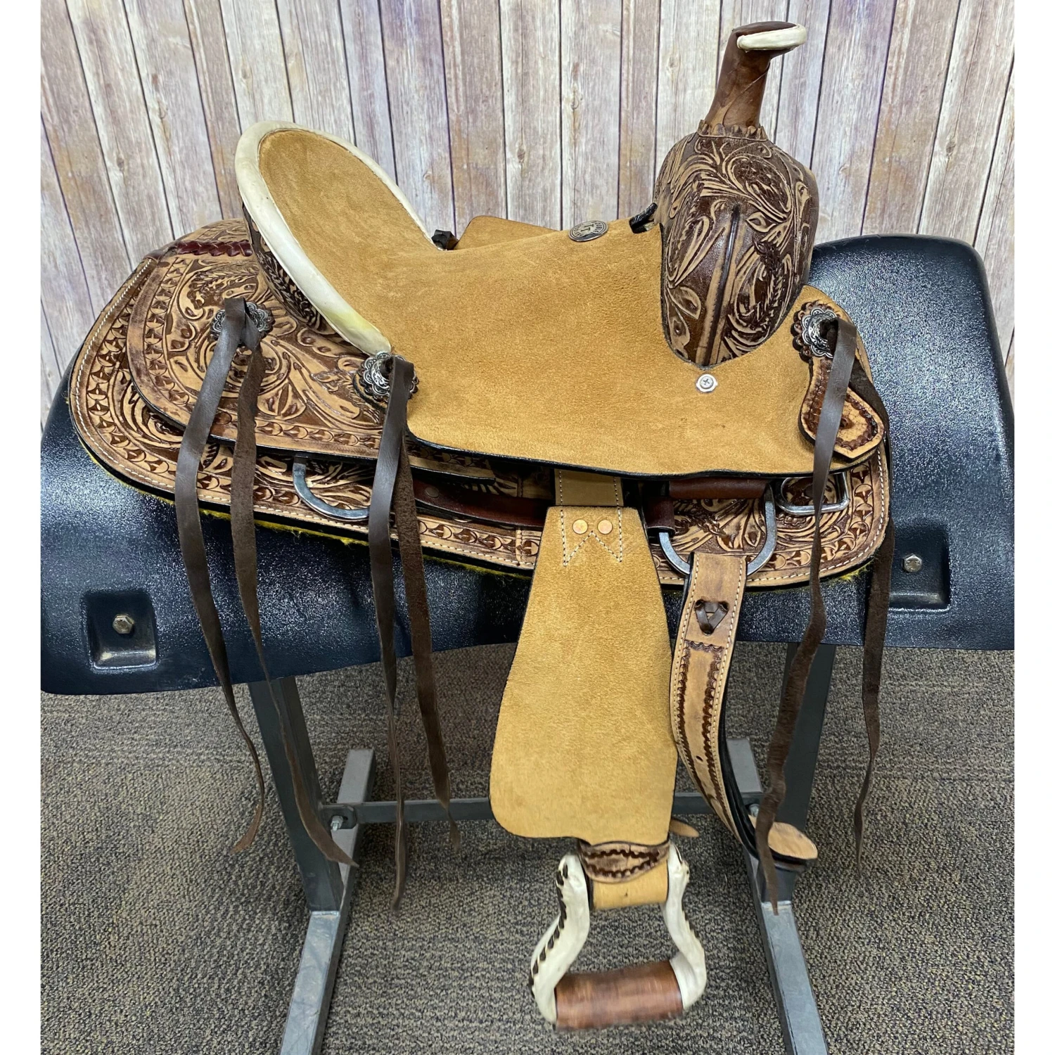 Double T Hard Seat 12" Roper Pony Saddle 4 Double T Hard Seat 12" Roper Pony Saddle - Image 2