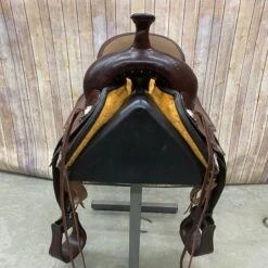 Circle Y Apache Trail Saddle With Shell Border And Tan Seat, 16 Inch -Horseway Store 1651 8601 05