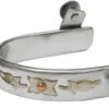 Showman Stainless Steel Leaf Overlay Spurs -Horseway Store 257760