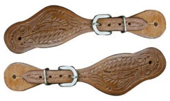 Youth Brown Floral Spur Straps