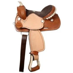 Double T Youth Saddle With Rawhide Horn