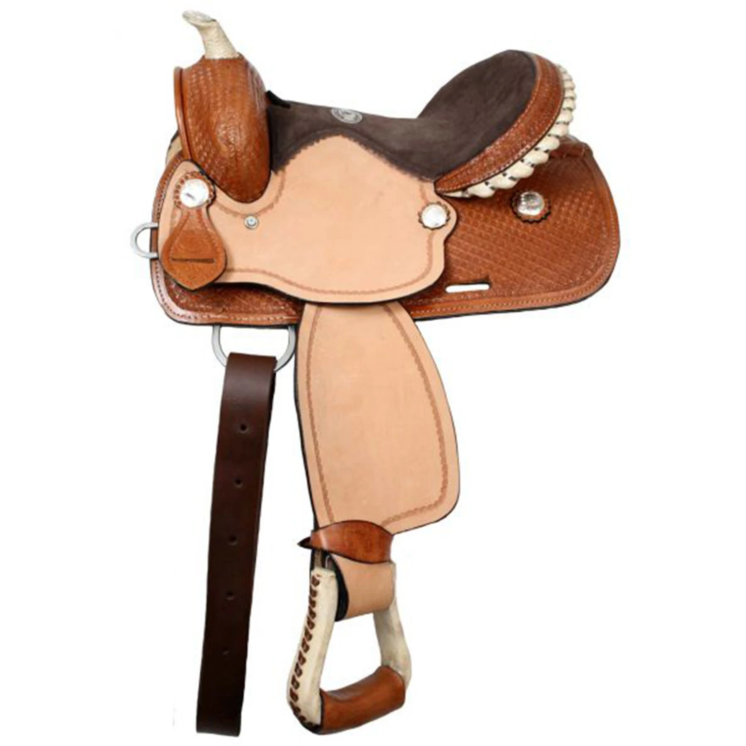 Double T Youth Saddle With Rawhide Horn 3 Double T Youth Saddle With Rawhide Horn
