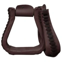 Showman Leather Cover Stirrup -Horseway Store 4743brn