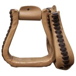 Showman Leather Cover Stirrup -Horseway Store 4743lit