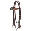 Weaver Leather Turquoise Floral Browband Headstall