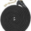 Tough-1 Rolled Cotton Lunge Line W/ Chain - Black -Horseway Store 52 2030 2