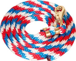 Mustang Red, White And Blue 9' Bull Lead Rope