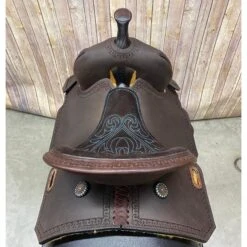 Circle Y Wide 14.5-Inch-Wide Lindale Chocolate Barrel Saddle -Horseway Store 6228 745C 05 4