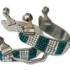 Showman Teal And Iridescent Bumper Spurs -Horseway Store 8034Teal