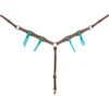 Martin Saddlery's Chocolate And Turquoise Breastcollar -Horseway Store BC15019ATD