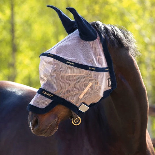 Horseware Ireland Rambo Fly Mask Cob Oatmeal & Black 3 Horseware Ireland Rambo Fly Mask Cob Oatmeal & Black