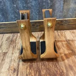 Nettles 3" Varnished Barrel Stirrup With Leveler -Horseway Store IMG 7071