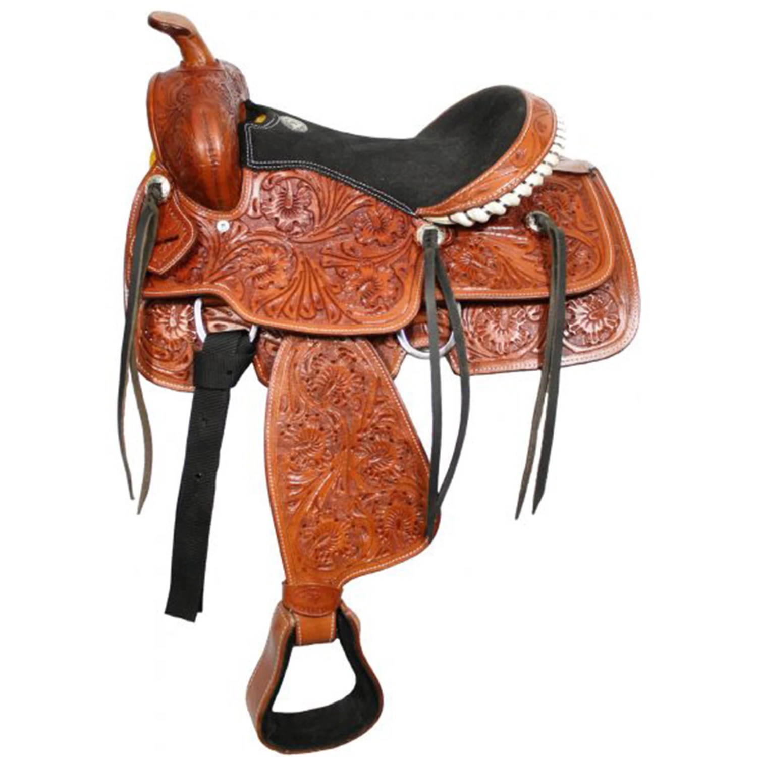 Double T Floral Youth Saddle 3 Double T Floral Youth Saddle