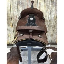 Double J 14 Inch Pozzi Roughout Barrel Saddle -Horseway Store Pozzieback