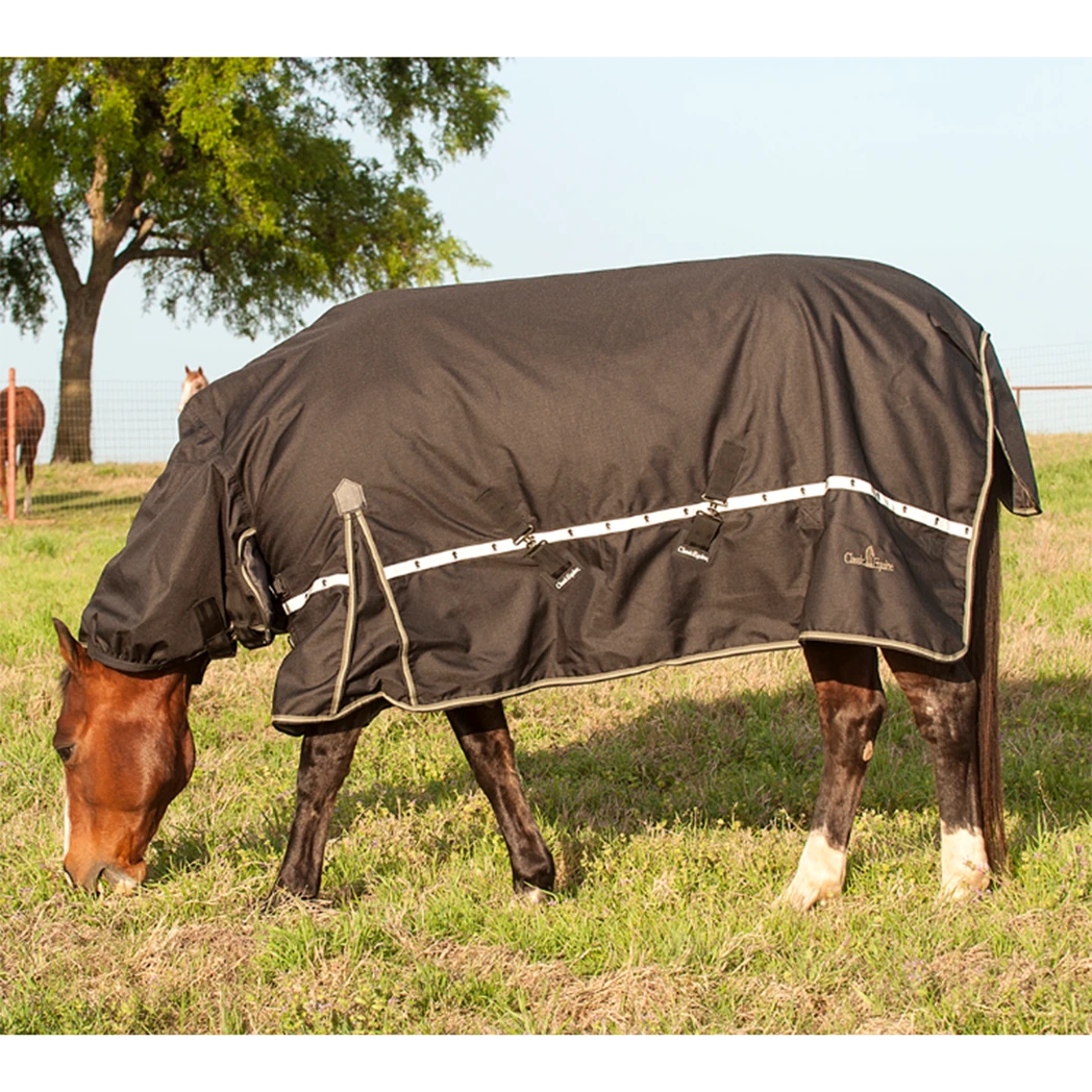 Classic Equine 5K Cross Trainer Hooded Horse Blanket- Black 4 Classic Equine 5K Cross Trainer Hooded Horse Blanket- Black - Image 2