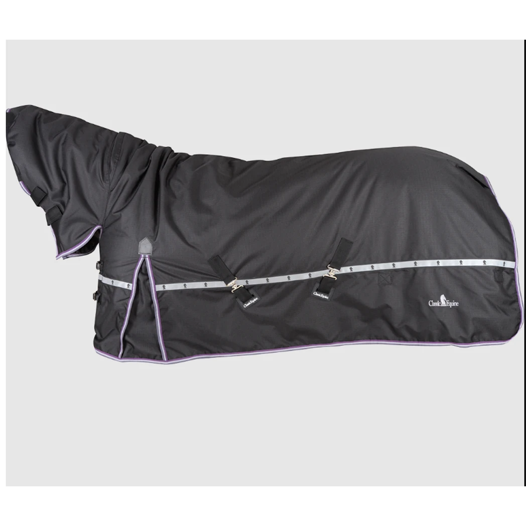 Classic Equine 10K Hooded Winter Horse Blanket- Black 4 Classic Equine 10K Hooded Winter Horse Blanket- Black - Image 2