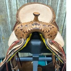 Paul Taylor 14 Inch Rose Barrel Saddle 8 Paul Taylor 14 Inch Rose Barrel Saddle -Horseway Store rosefront